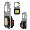 Gift Mini Multi Function Carabiner Opener Screwdriver set Rechargeable LED Torch work light COB Keychain Light