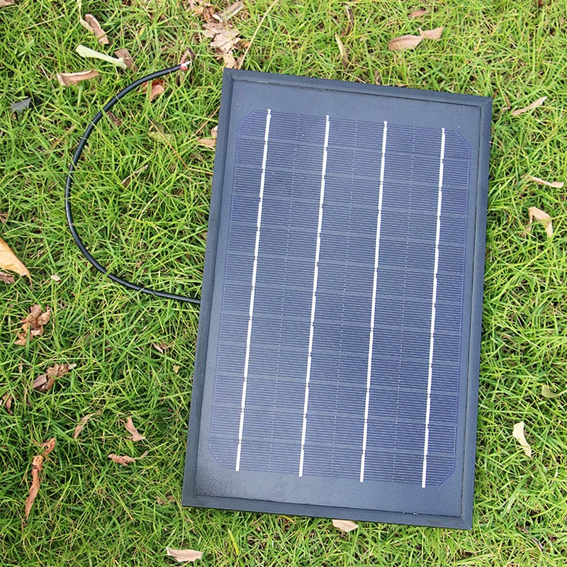 7w glass high quality mono solar panel with MC connector and junction box is on the back