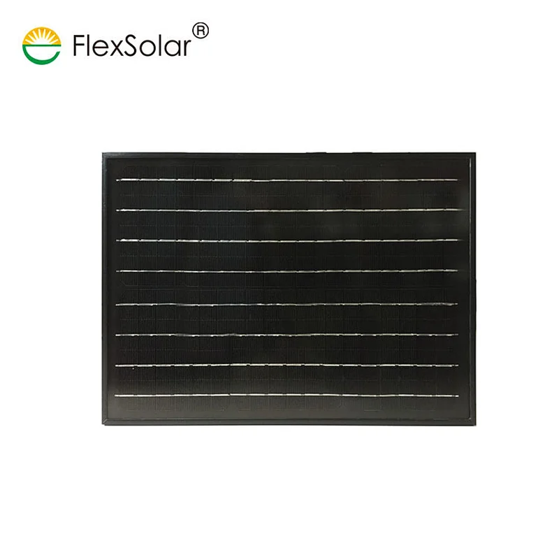 Black aluminium frame glass monocrystalline 25W solar panel 25w solar glass panel systems