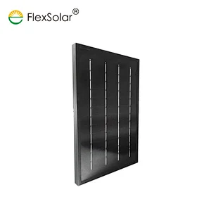 7w glass high quality mono solar panel with MC connector and junction box is on the back