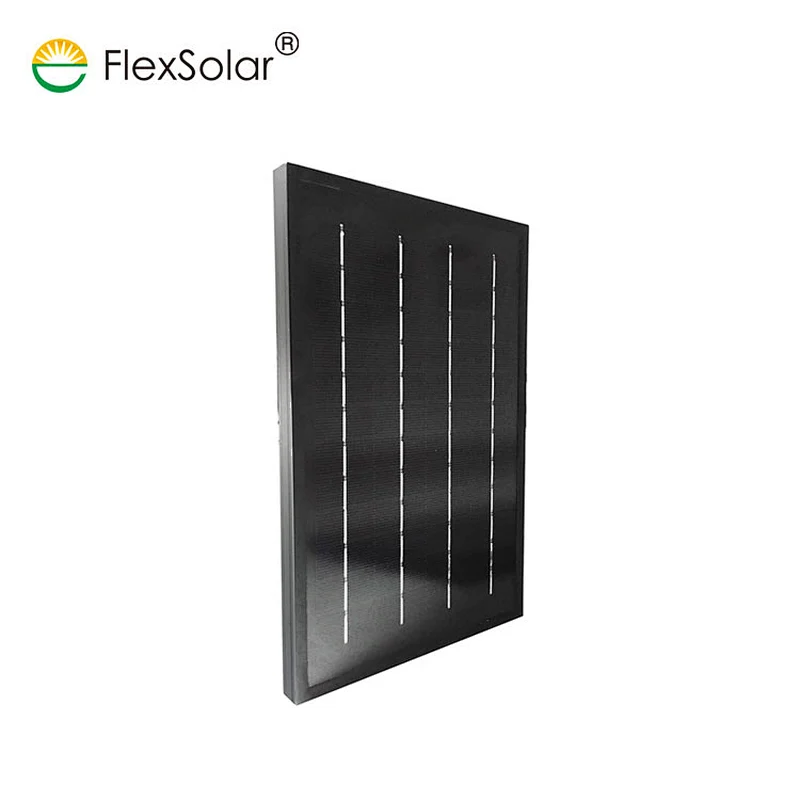 7w glass high quality mono solar panel with MC connector and junction box is on the back