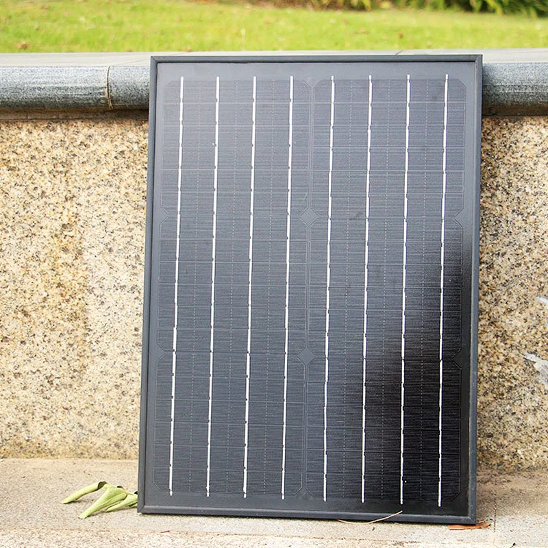 Black aluminium frame glass monocrystalline 25W solar panel 25w solar glass panel systems