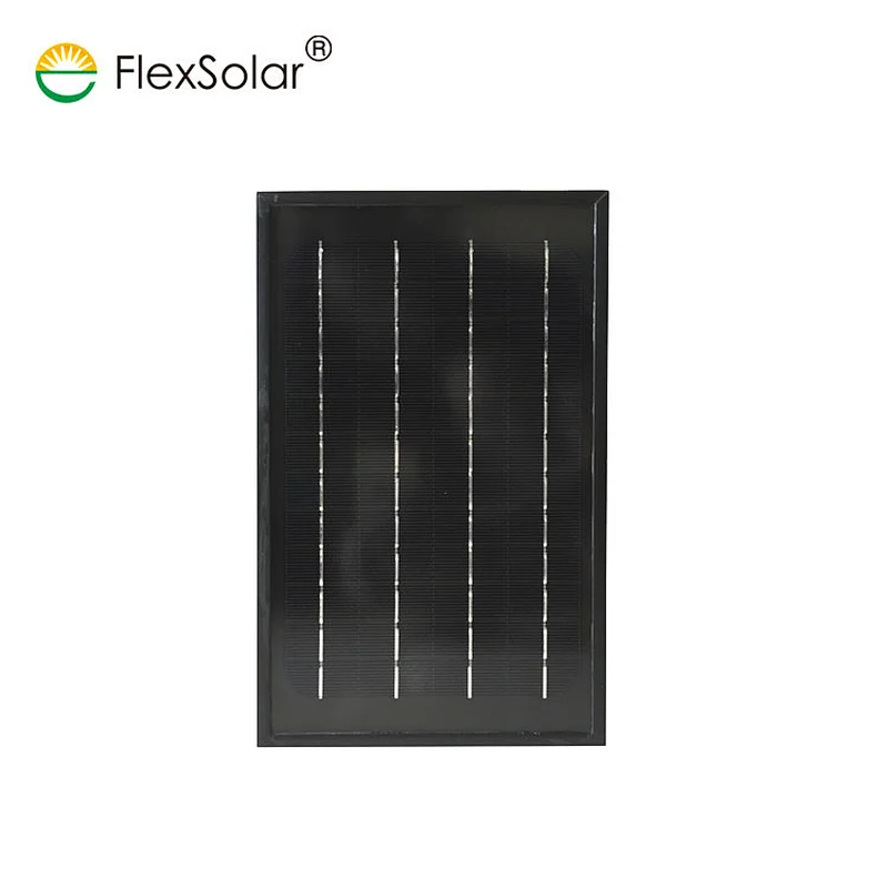 7w glass high quality mono solar panel with MC connector and junction box is on the back