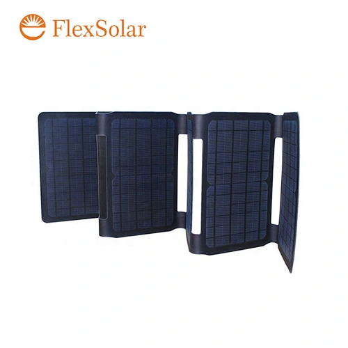 Flexsolar 40W Waterproof USB DC monocrystalline Cell Etfe Portable Solar Phone Charger