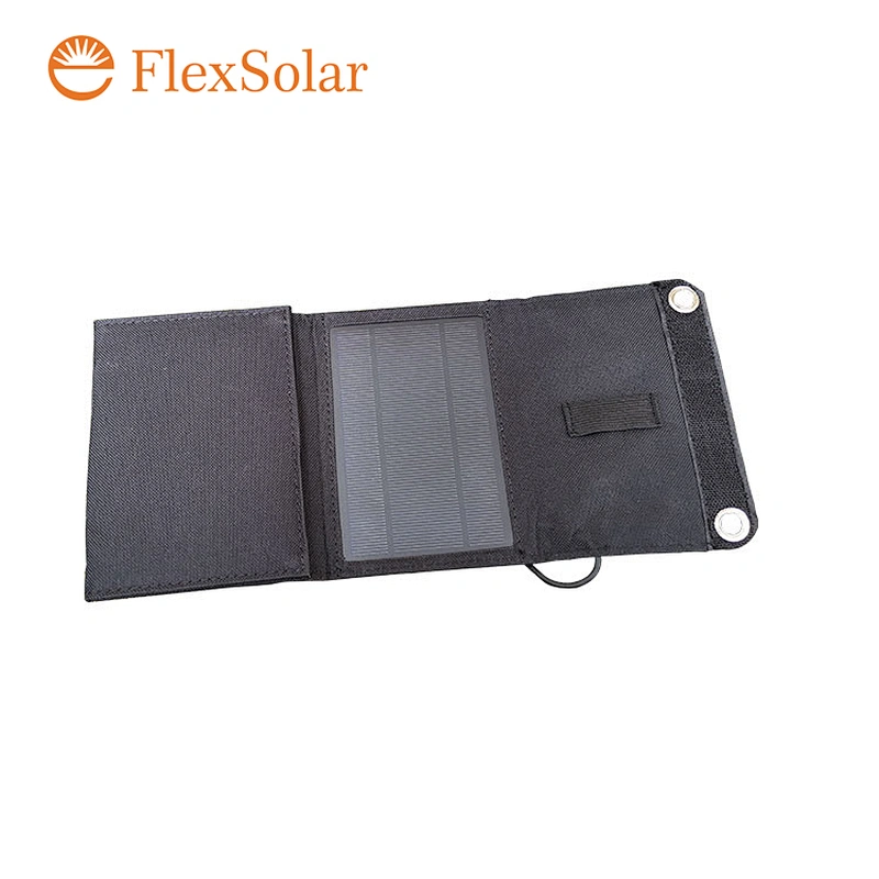 5W foldable fabric cover with PET USB portable solar charger phone