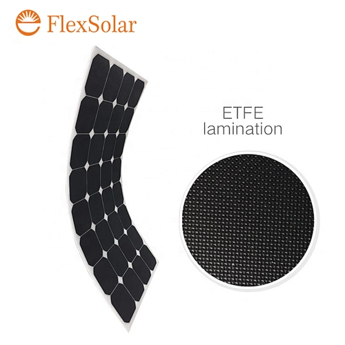 Black 108watt 18v Monocrystalline Sunpower Semi Flexible Solar Panel Without Frame