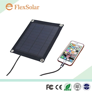 5W fabric cover with pocket PET USB portable solar charger