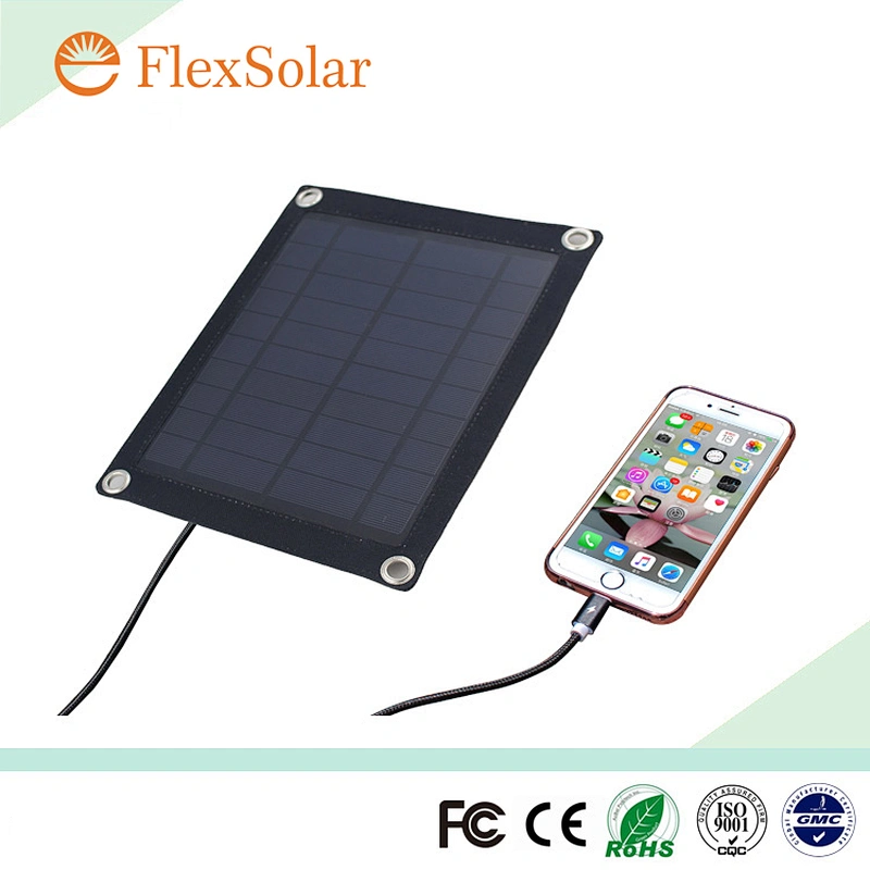 5W fabric cover with pocket PET USB portable solar charger