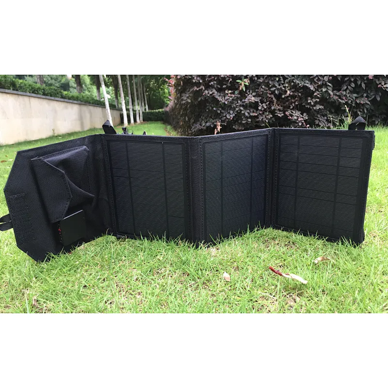 10W fabric dual usb folding solar charger
