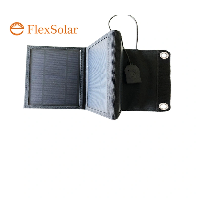 5W foldable fabric cover with PET USB portable solar charger phone