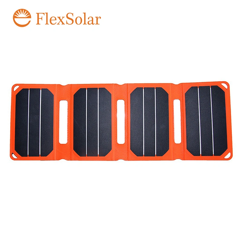 6.4W ETFE USB foldable portable solar charger with pocket