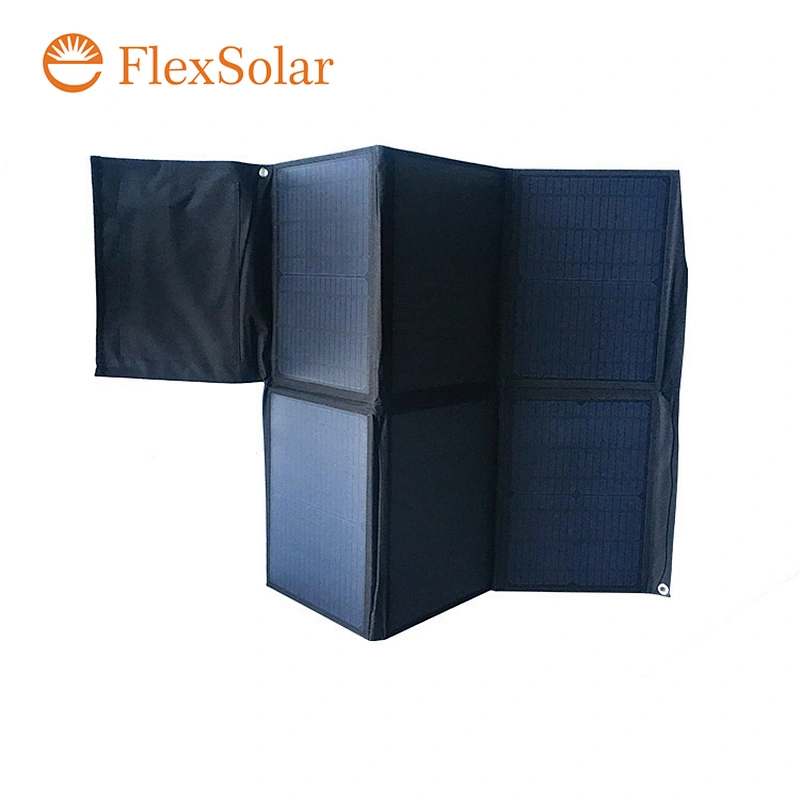 60W 18V Fabric foldable Waterproof Solar Panel Charger for Outdoors