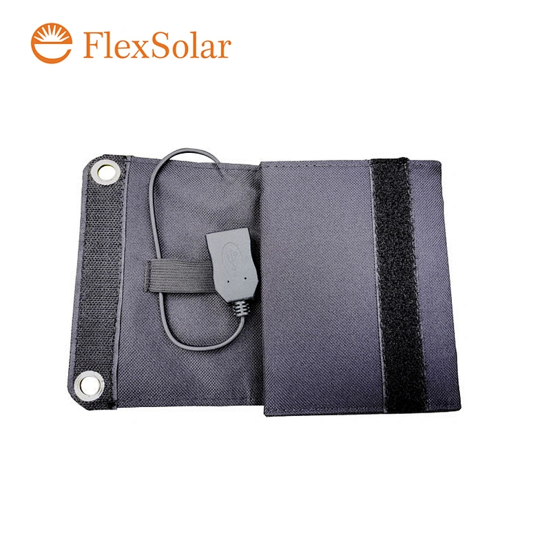 5W foldable fabric cover with PET USB portable solar charger phone