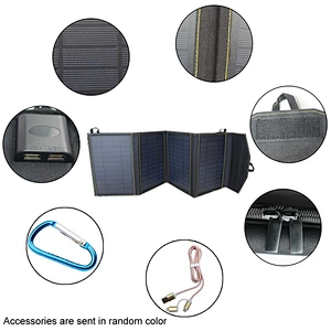 14W foldable fabric cover with pocket PET USB portable solar charger phone