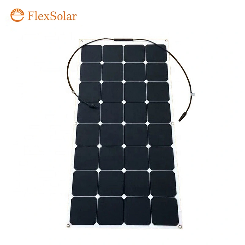 Black 108watt 18v Monocrystalline Sunpower Semi Flexible Solar Panel Without Frame