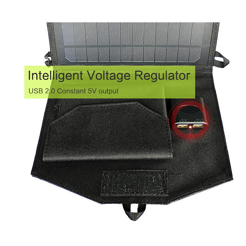 20W fabric dual usb folding solar charger