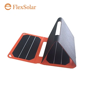 6.4W ETFE USB foldable portable solar charger with pocket