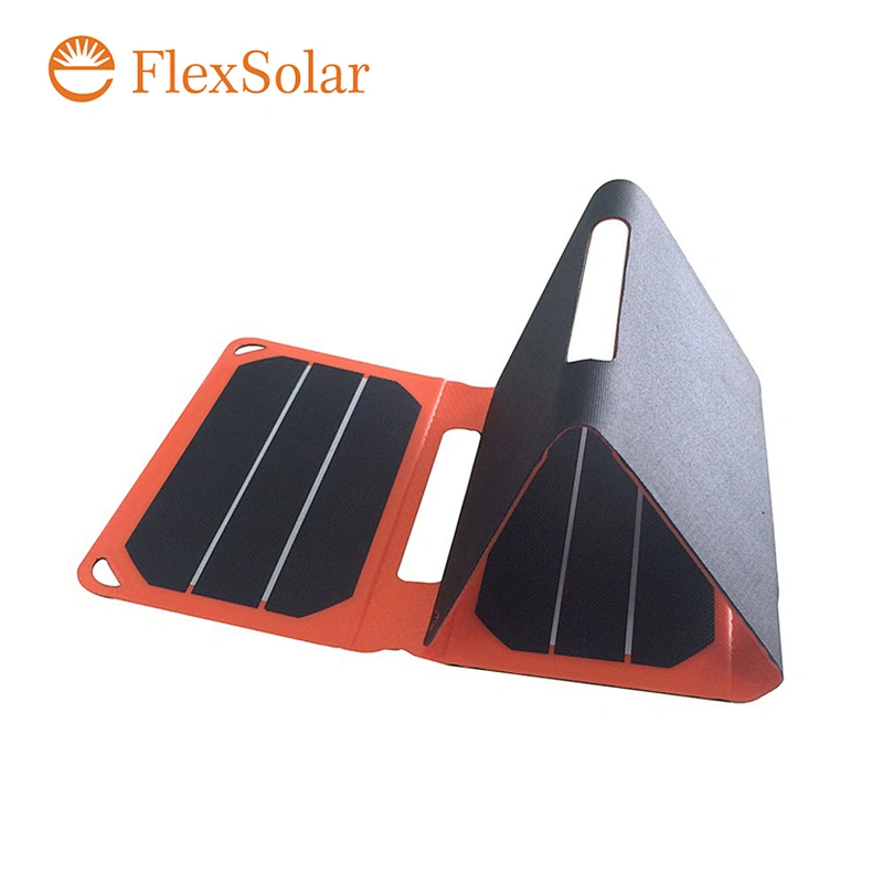 6.4W ETFE USB foldable portable solar charger with pocket