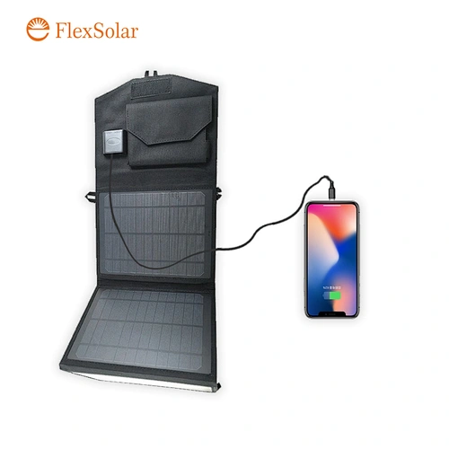 20W fabric dual usb folding solar charger