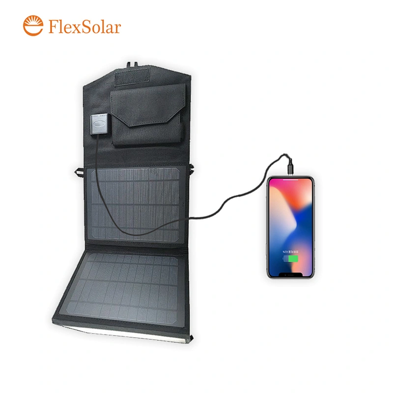 20W fabric dual usb folding solar charger