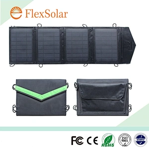 14W foldable fabric cover with pocket PET USB portable solar charger phone