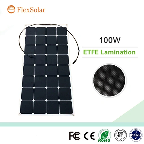 Black 108watt 18v Monocrystalline Sunpower Semi Flexible Solar Panel Without Frame