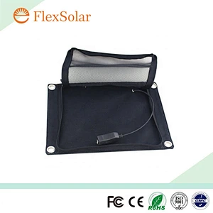 5W fabric cover with pocket PET USB portable solar charger