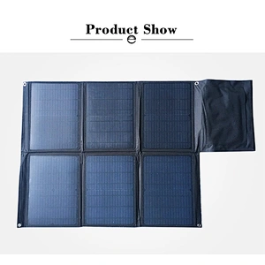 60W 18V Fabric foldable Waterproof Solar Panel Charger for Outdoors
