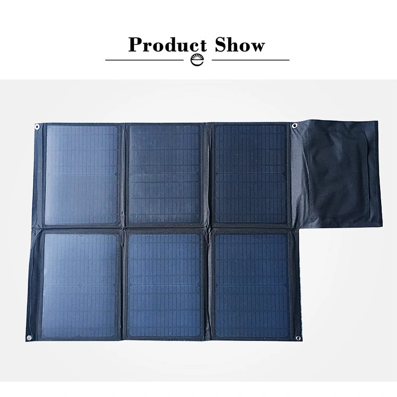 60W 18V Fabric foldable Waterproof Solar Panel Charger for Outdoors