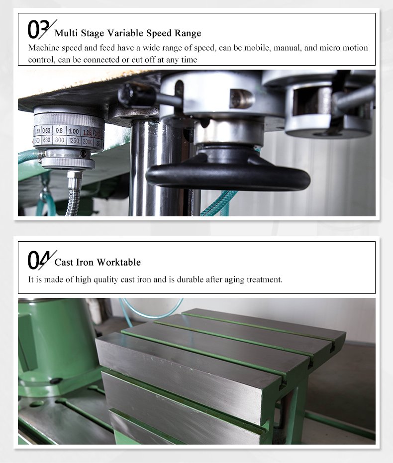 With wide range of speed and feed,with manual,power and fine feeds.The feed of machines are very easily engaged and disengaged at any time.