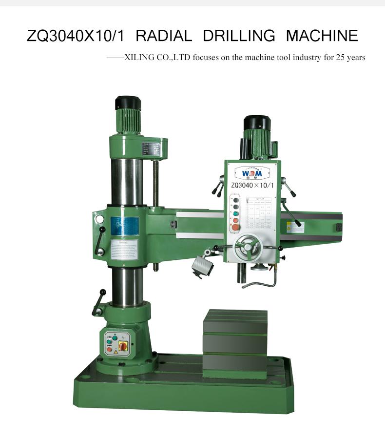 The radial drilling machine,It's construction designed elaborately,with pefect appearance and convenient maintenance.