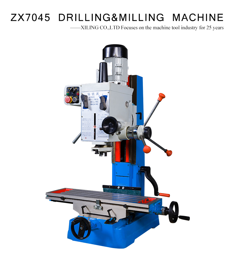 Spindle box can be manually or fretting.The machine tool adopts gear transmission.Large transmission torque is suitable for drilling,reaming and tapping on various common materials.