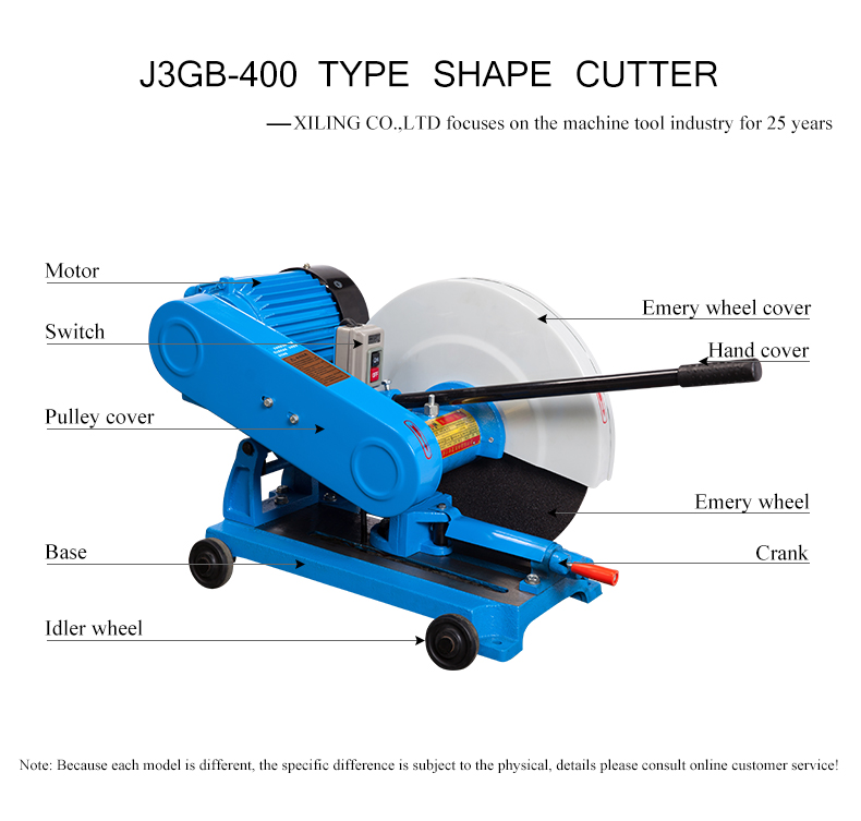 Both the body and base use high quality cast iron,strong and everlasting.The handle can match for special switch,safety and reliable.There are wheels on base which can moving casily.Using high quality fiber strengthen grinding flat,safety and realible.