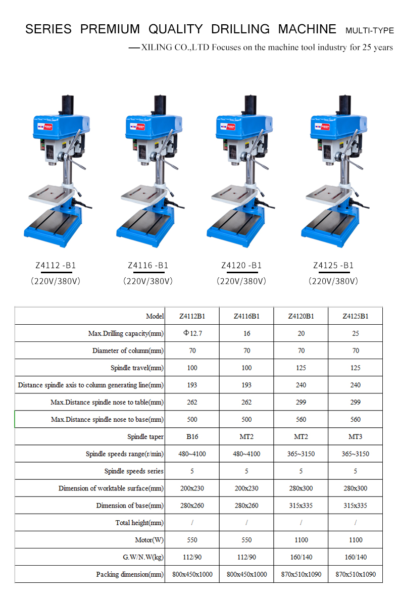 Headstock,column and base are made of high quality cast iron,and after aging treatment,stable and strong,durable.High precision,high speed,widely used in instruments,meters and cameras and other industries.