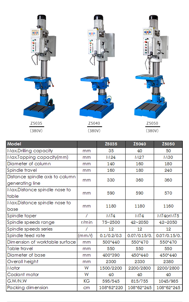Gear speed change,easy to operate.High spindle speed,wide speed range,unique tool withdrawal device.it is onvenient for tool change.