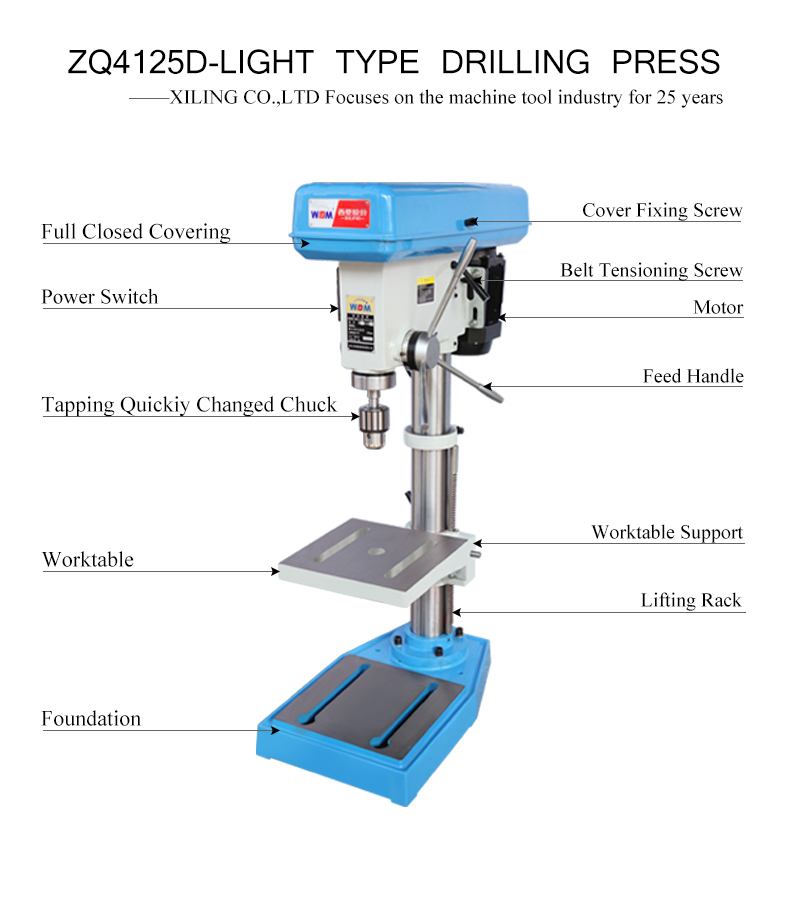 All copper efficient energy-saving motor.The handle with dial gauge for more accurate drill depth.Super strong drill chuck made of high quality steel,high frequency quencling.