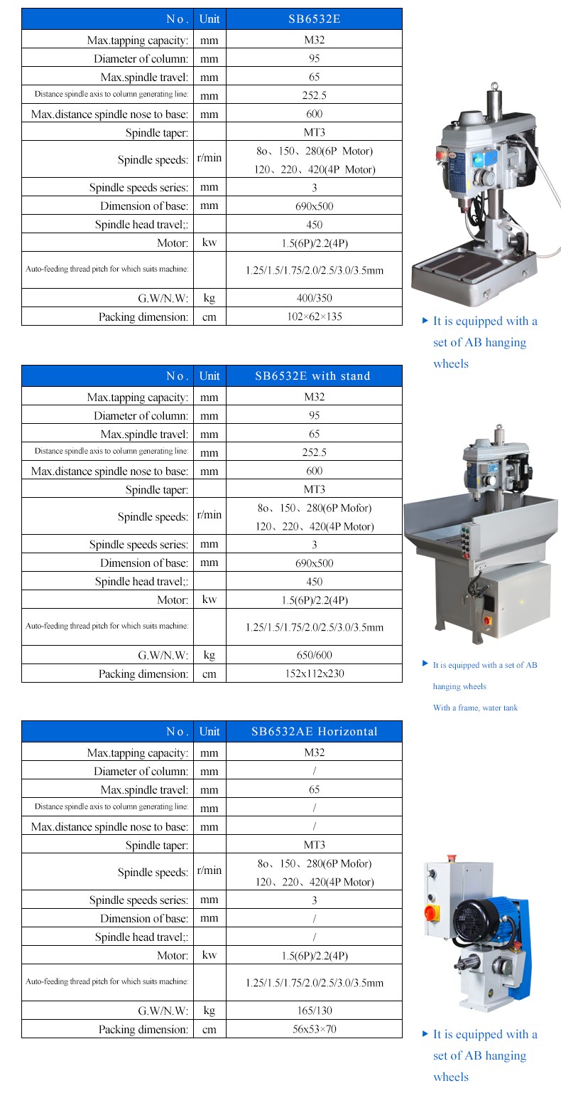 Easy to handle a variety of materials;the feed pitch is AB wheel;high power copper core motor