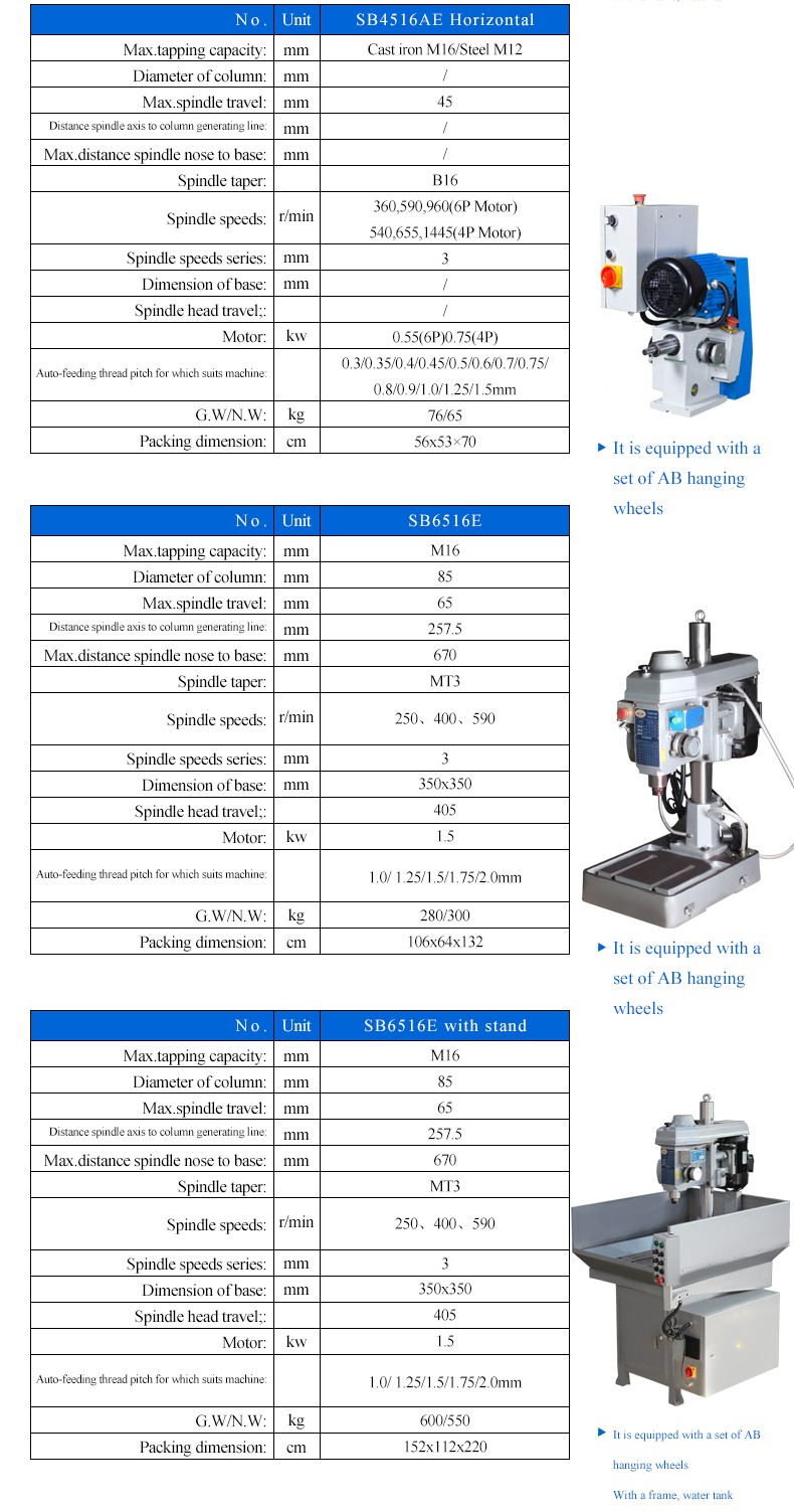 Easy to handle a variety of materials;the feed pitch is AB wheel;high power copper core motor