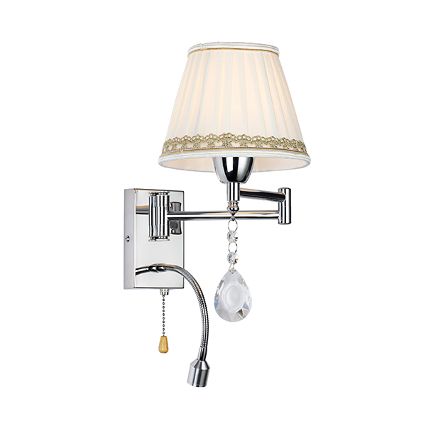 Bedside Wall Lamp with Fabric Shade