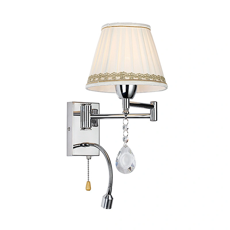 Bedside Wall Lamp with Fabric Shade