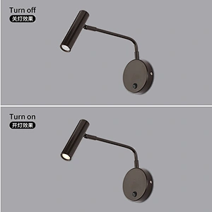 Black LED Reading Wall Lamp
