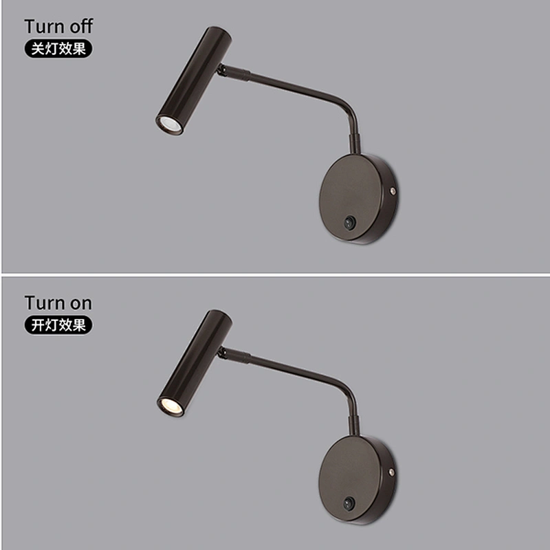 Black LED Reading Wall Lamp