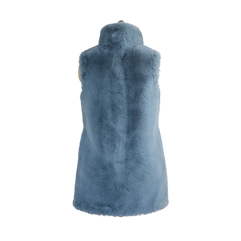 Lady's Faux Fur Jacket-sleeveless