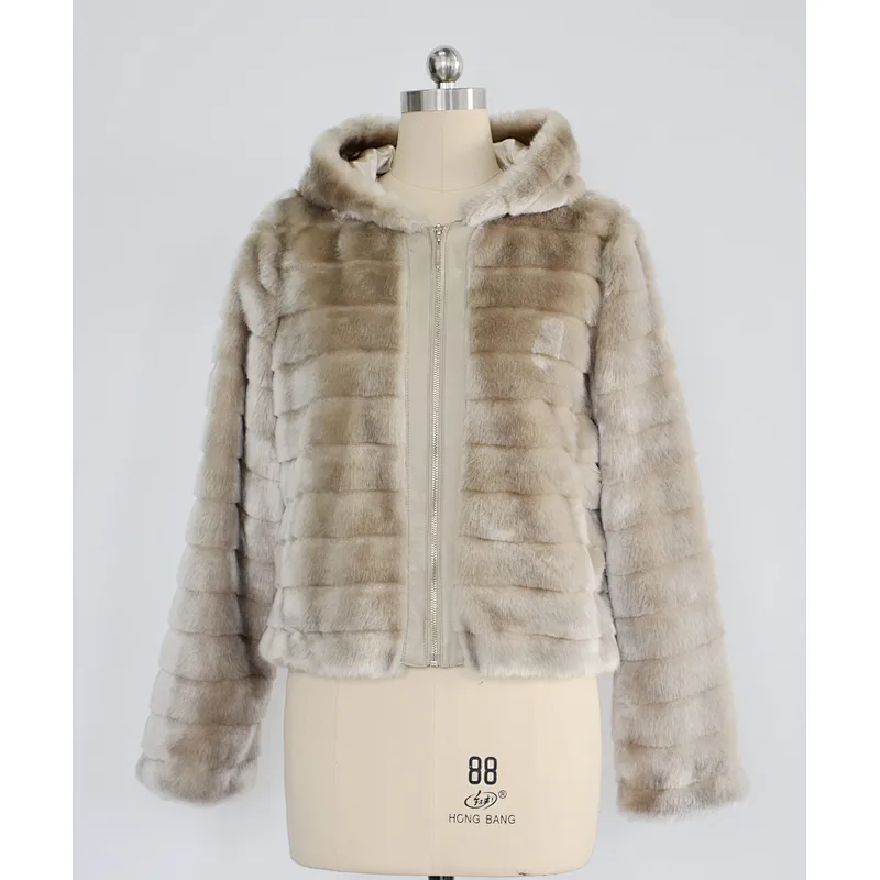 Lady's faux fur jacket