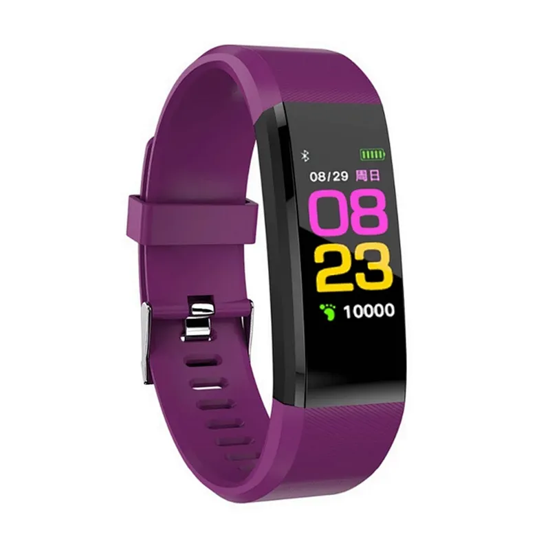 cheap price  smart band  wholesale Heart rate and blood pressure monitor  fitness smart bracelet Tracker   Color Screen 115Plus