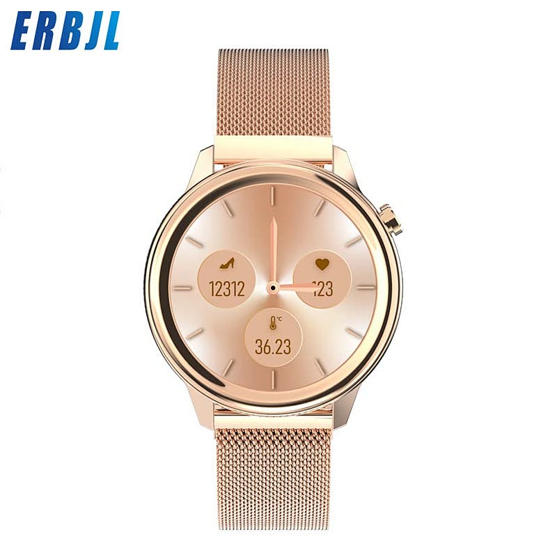 Women Wristwatches F80 Body Temperature Smart Watch new arrival heart rate sleep fashion circle full touch  smartwatch