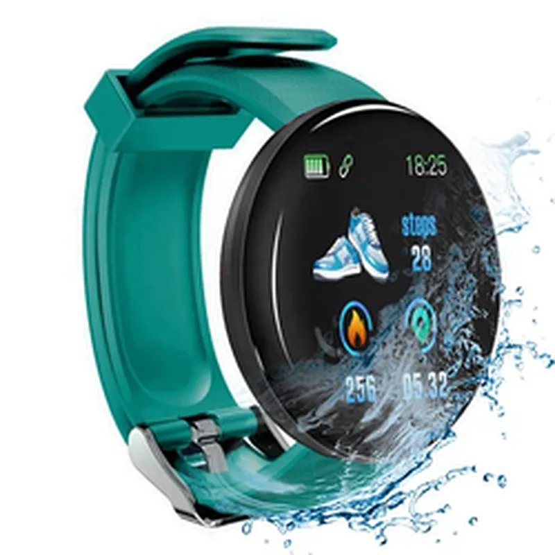2020 Factory Price Touch Screen Sport Blue Smart Bracelet D18