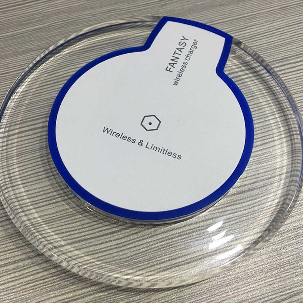 2020 Cheap q1 fast wireless charger for smart mobile phone crystal LED wireless charger