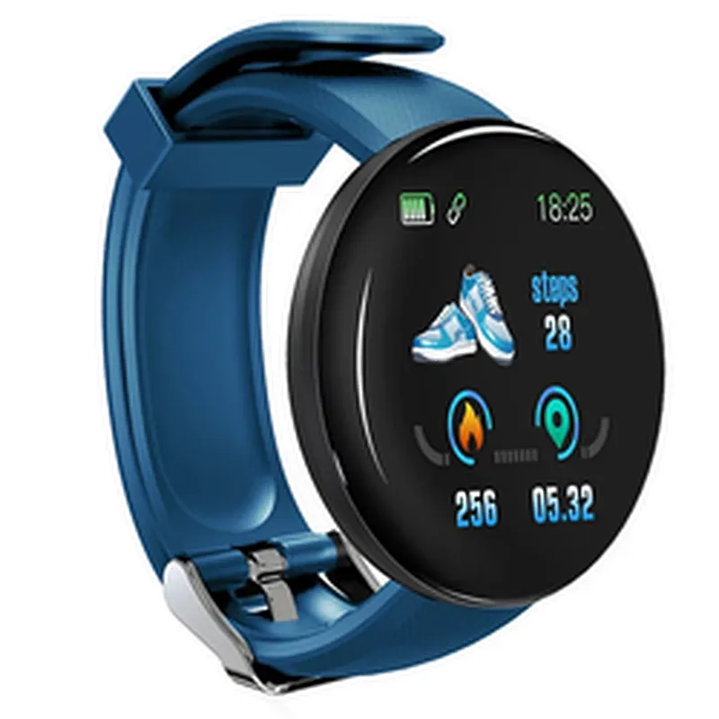 2020 Factory Price Touch Screen Sport Blue Smart Bracelet D18