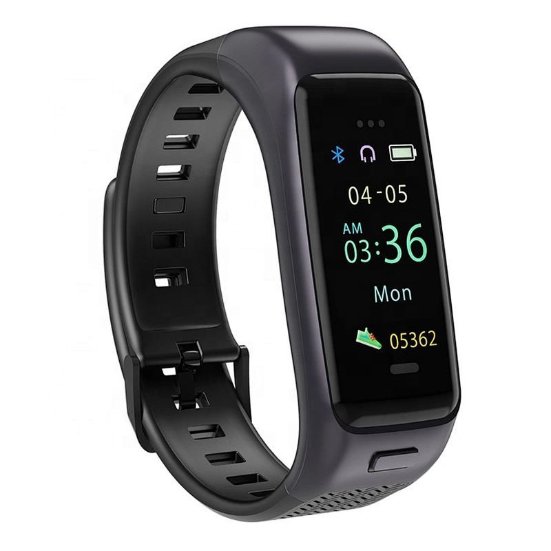 Color Screen Smart  Bracelet Wireless Headset 2 in 1 Heart Rate Monitor Sports Fitness Tracker smart watch